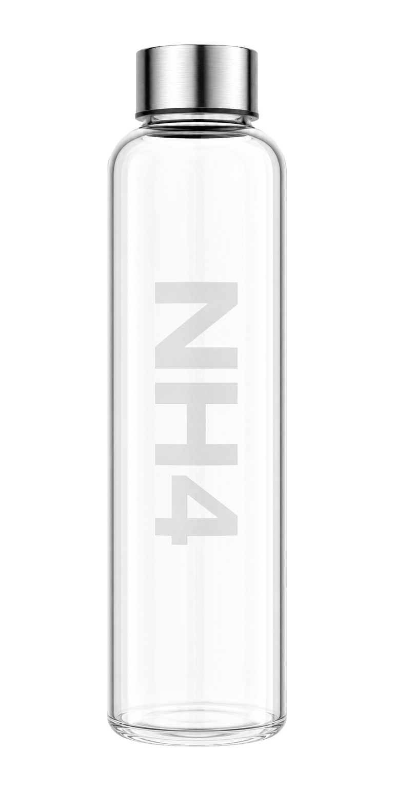 NH4 glass bottle